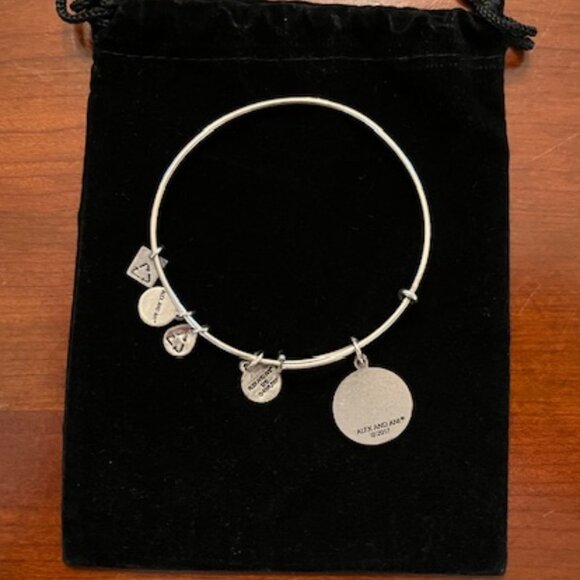 2 Alex and Ani Silver Toned Bangle Bracelets - Picture 4 of 7